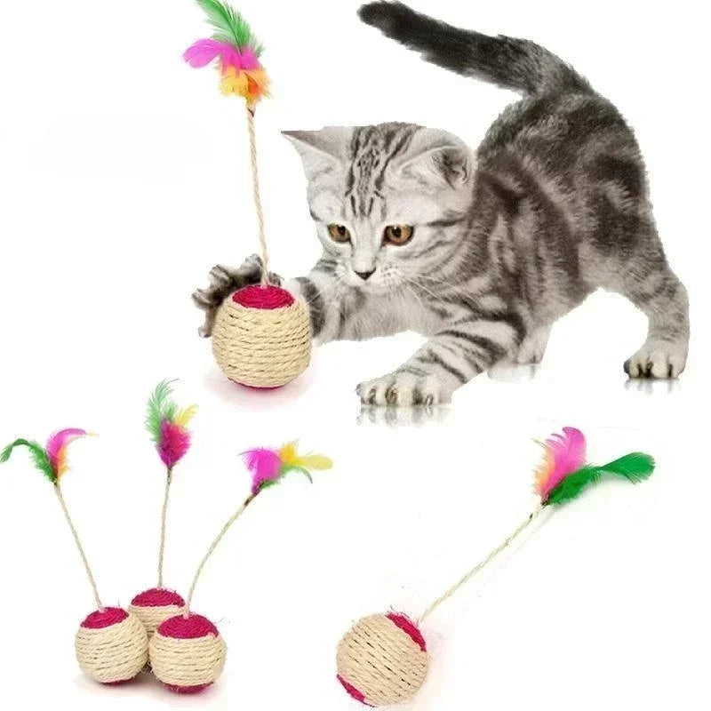 Bola de arranhar de sisal para gatinhos