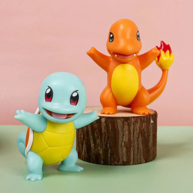 Pokemon Anime Figures Set - Pikachu, Charmander, & More Collectible Toys