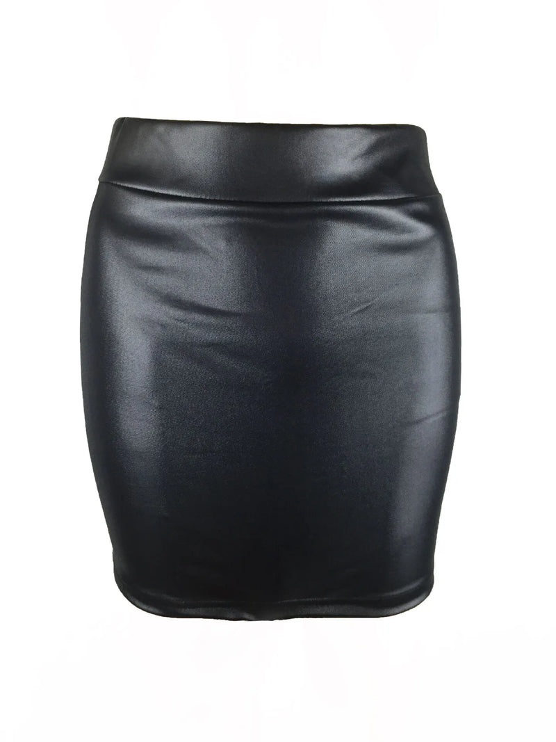 Women's High-Waist Mini Skirt – Slim Fit, Vintage Bodycon