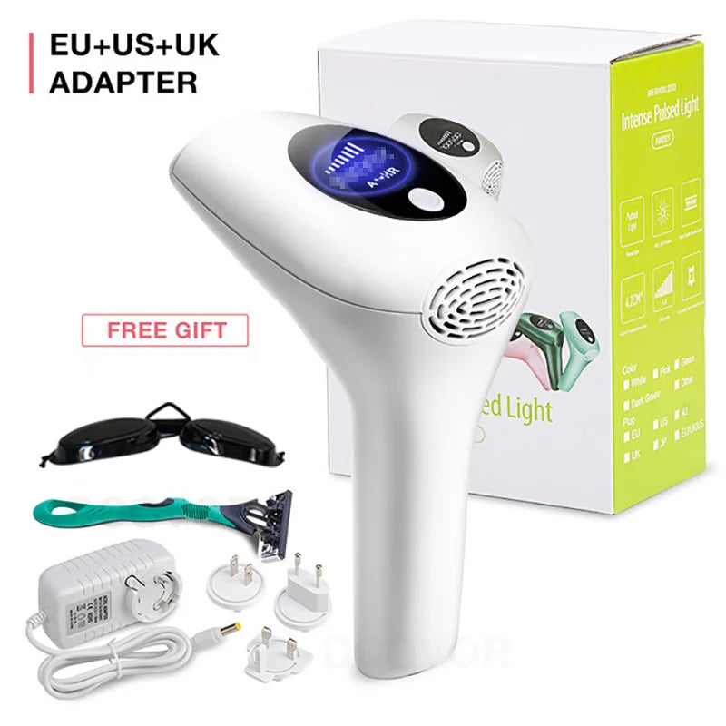 Women’s IPL Laser Hair Removal Device – Professional Pulsed Light Epilator for Face, Body, and Bikini