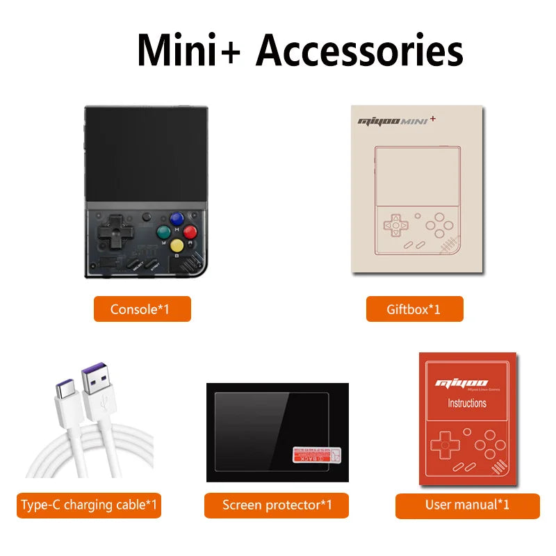 MIYOO Mini Plus Retro Handheld Console – 3.5" IPS Screen, Classic Gaming