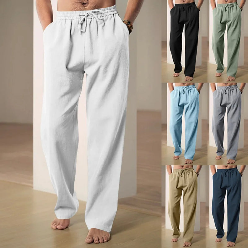 Men’s Beach Pants – Lightweight Cotton Linen for Vacation