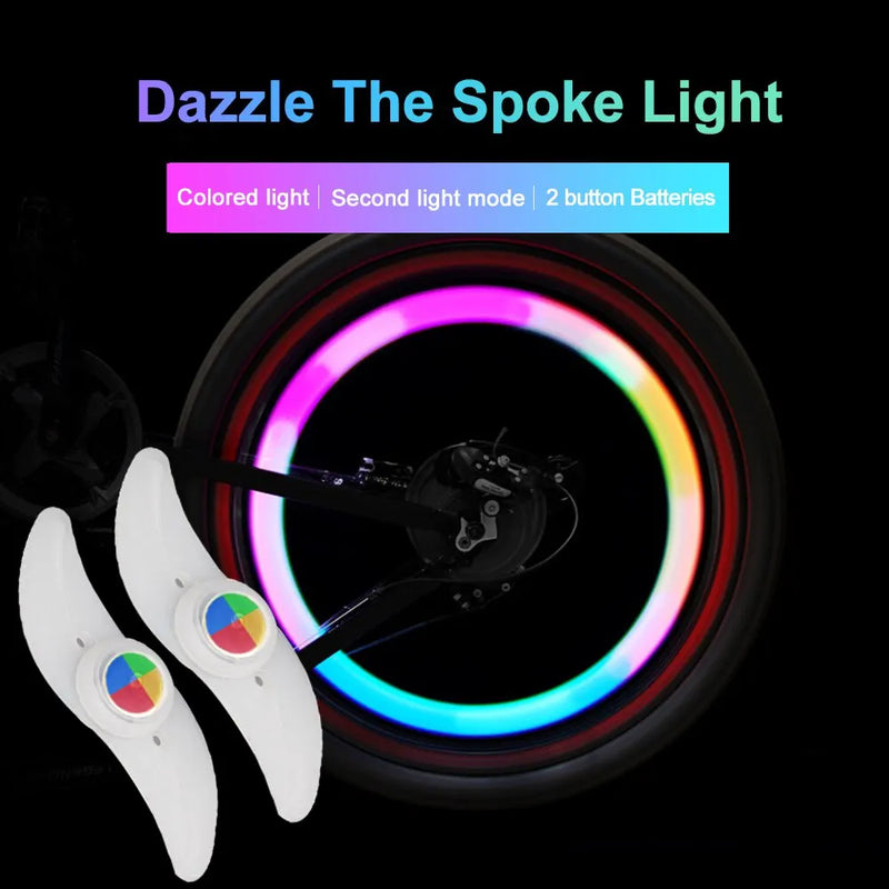 Waterproof LED Bicycle Spoke Lights – Colourful Tyre Flash Lights