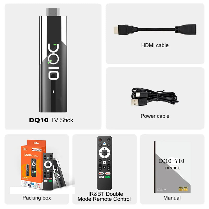 DQ10 Mini TV Stick – Android 13, 8K