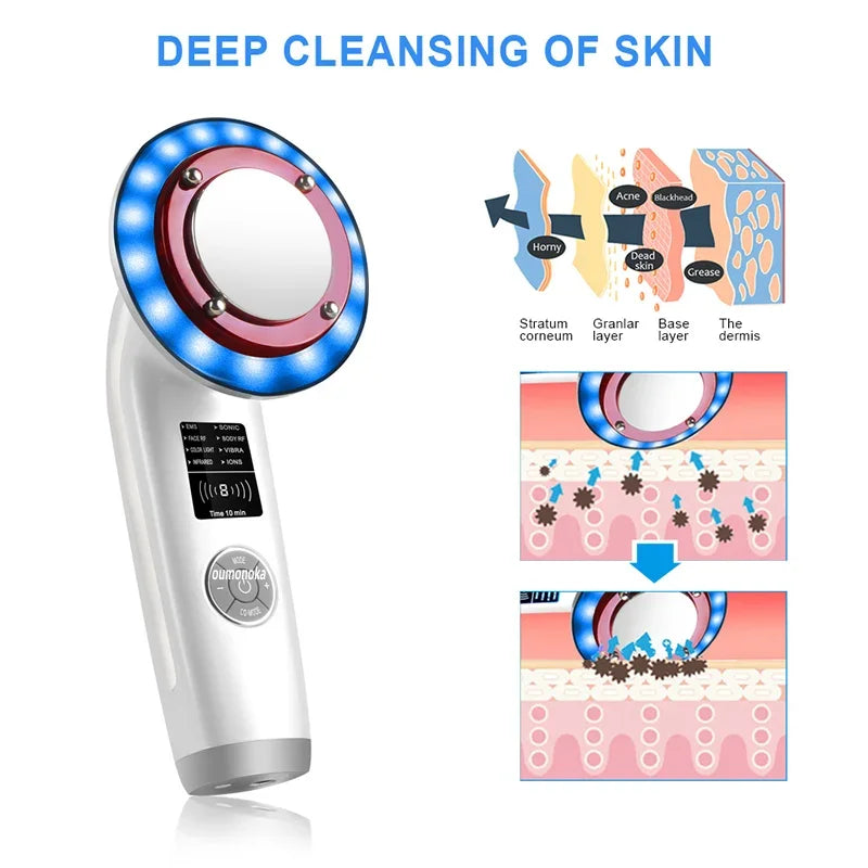 HIFU Face Lifting Machine – Facial Massager with Red Light Therapy