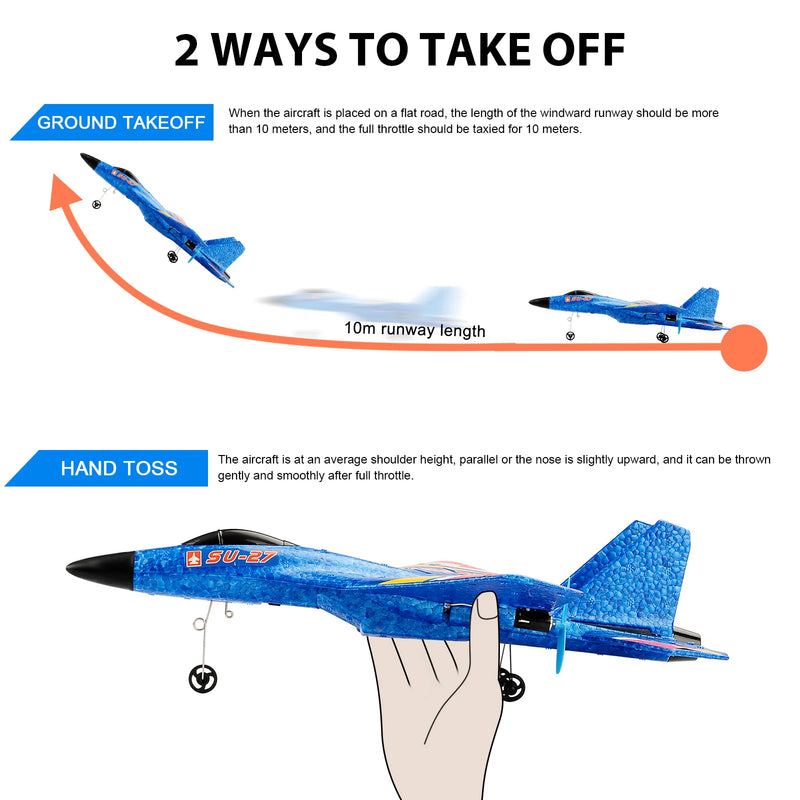 SU-27 RC Airplane – 2.4G Remote Control Foam Jet for Kids