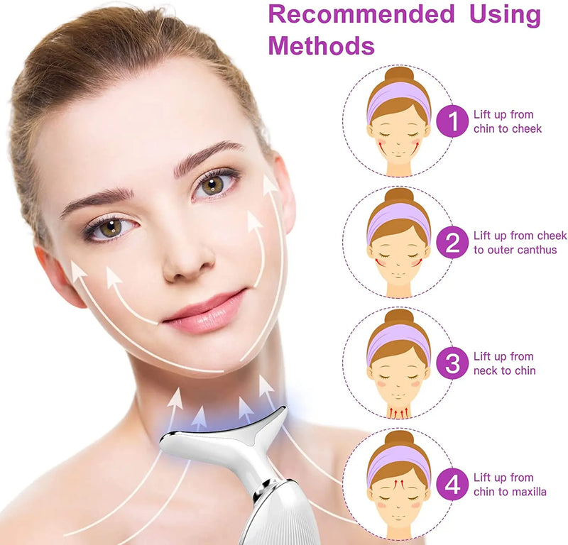 LED Neck & Face Massager - Skin Tightening Device