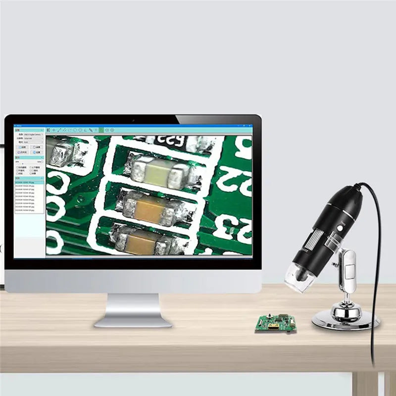 USB Digital Microscope 1600X - Compact Camera for Soldering & Repairs