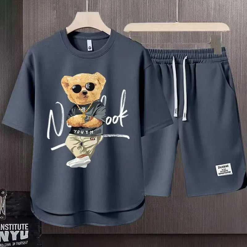 Men’s Harajuku Tracksuit – Casual Short Sleeve Set