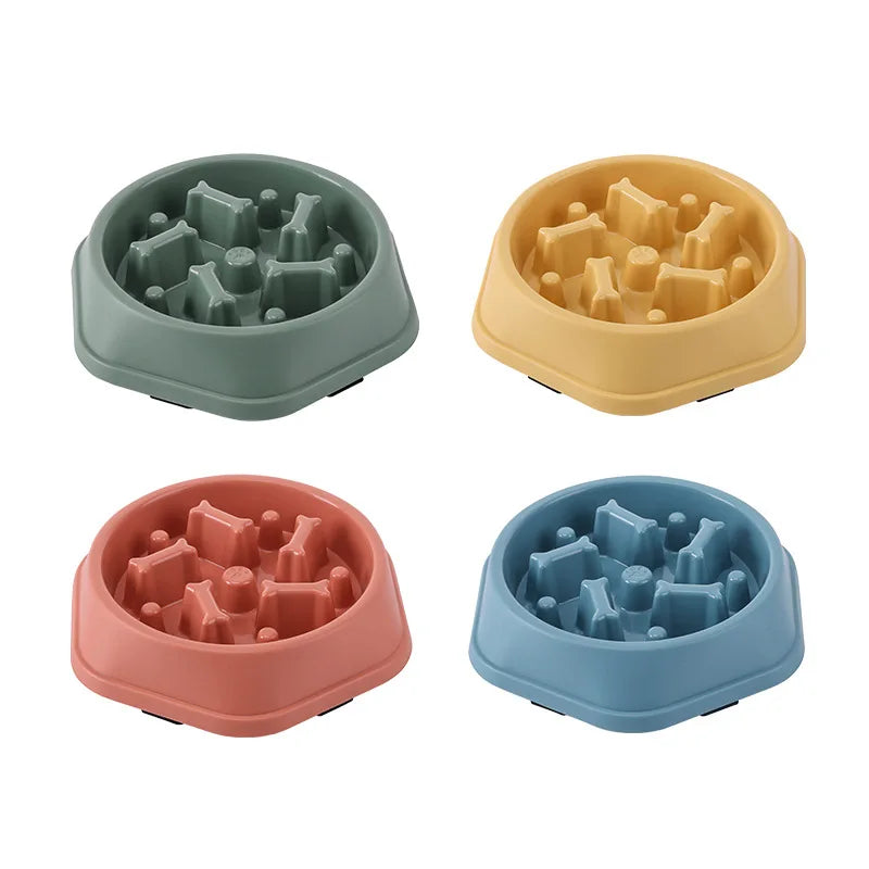 Anti-Choking Slow Feeder Bowl for Cats & Dogs