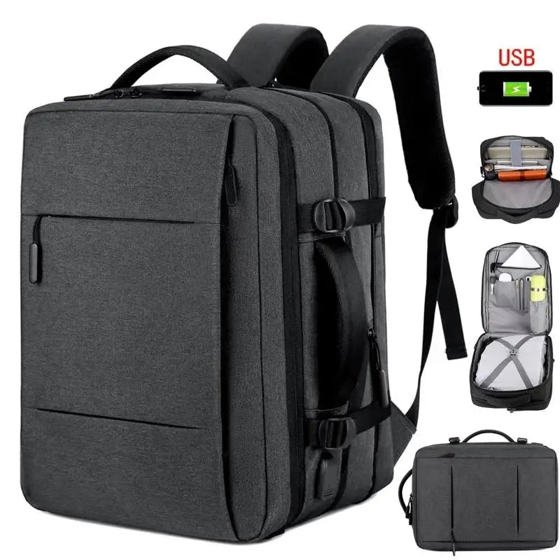 Bag Large Capacity Laptop Waterproof xpandable USB