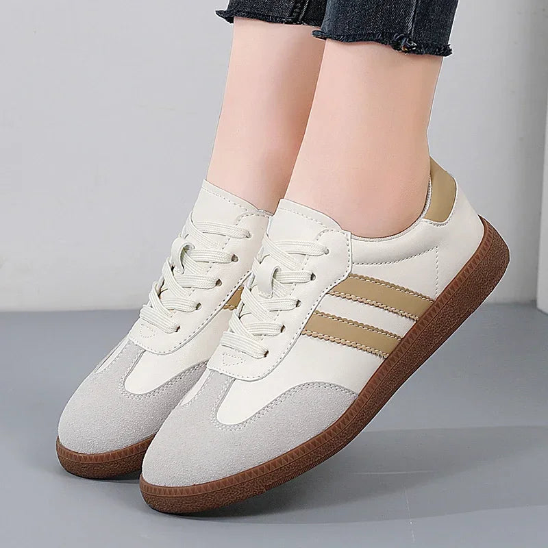 Women's Spring/Summer Breathable Training Sneakers - Versatile White Shoes