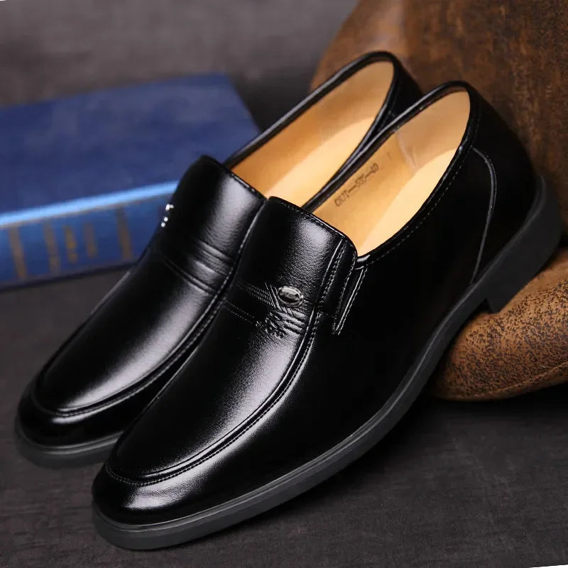 Luxury Leather Loafers for Men Slip-On Formal Shoes