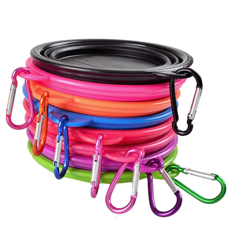 Collapsible Silicone Pet Bowl for Travel & Camping