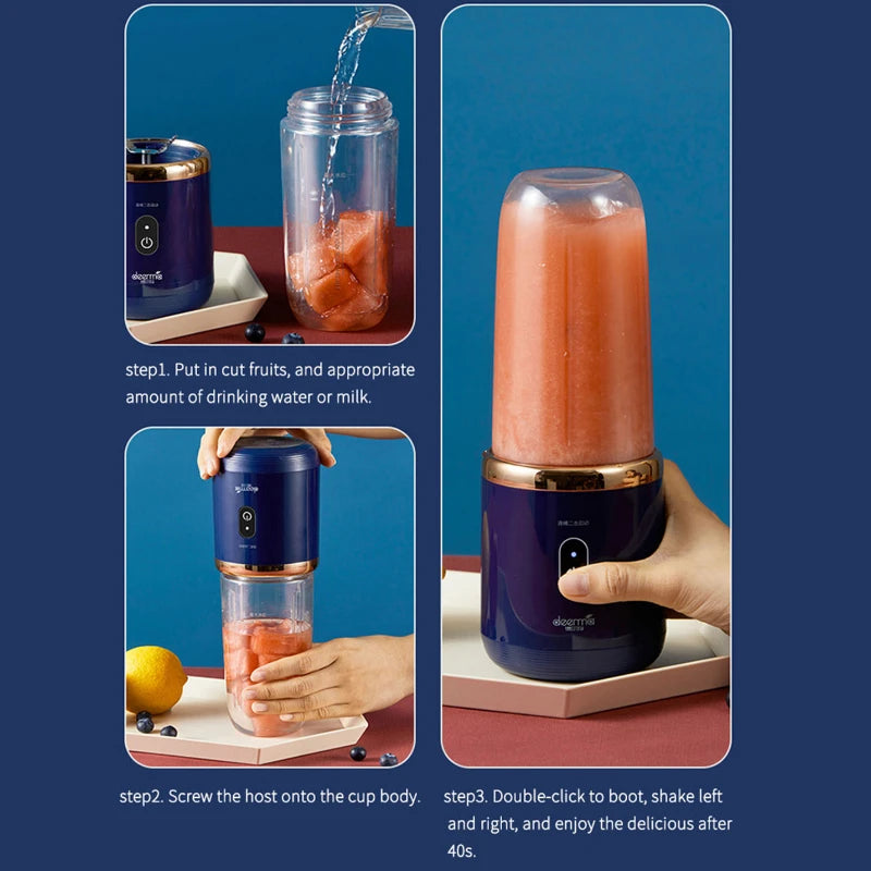 Portable Electric Juicer – Fruit Blender & Milkshake Maker