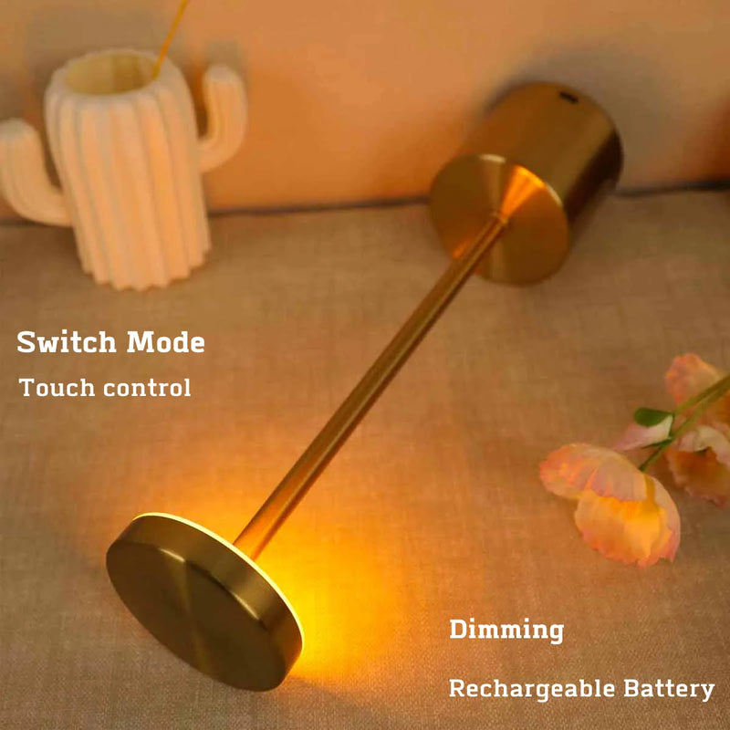 Rechargeable LED Touch Table Lamp – Three Color Bedside Night Light