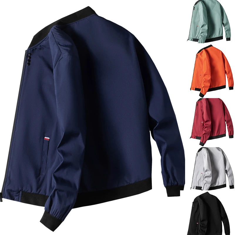 Dünne Baseballjacke für Herren im Herbst – lässiger Windbreaker