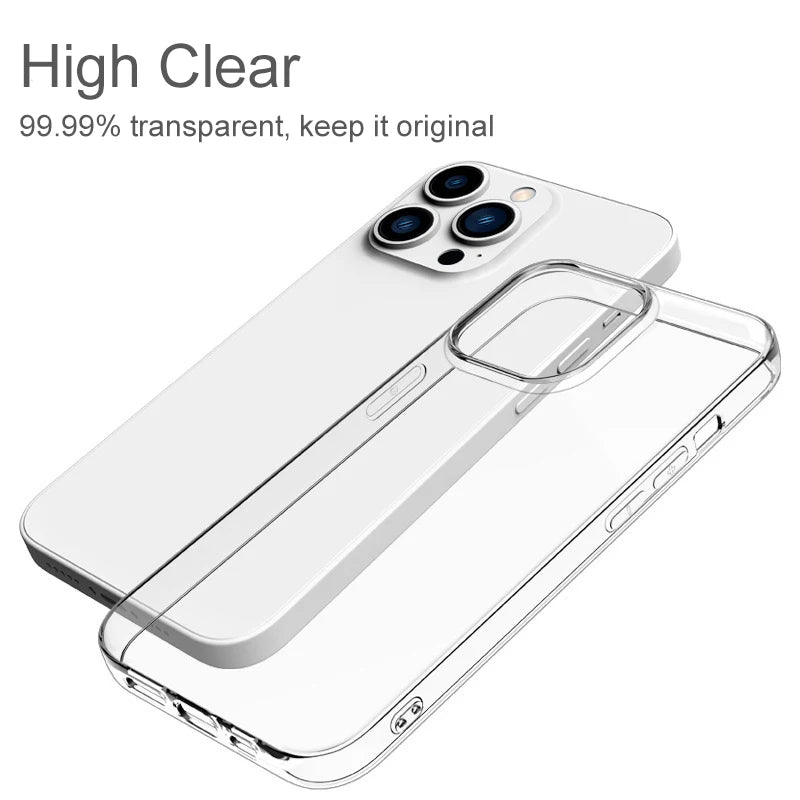 Ultra Thin Clear Silicone Case for iPhone Models