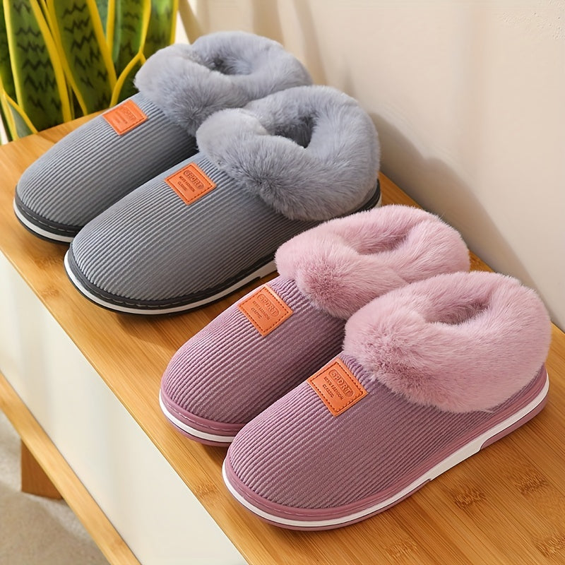 Plush Lined Winter Slippers