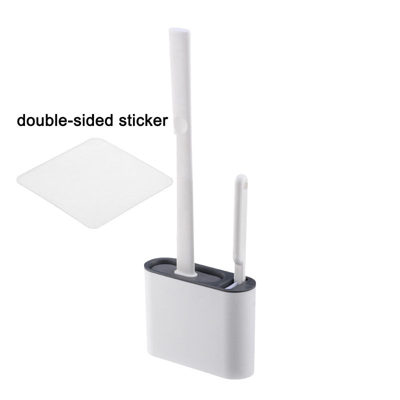 Silicone Toilet Brush & Holder - Wall Mounted